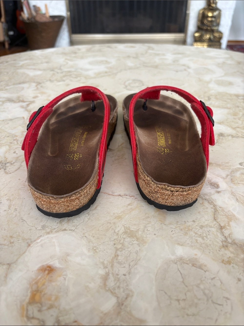Birkenstock Gizeh Birko-Flor Red Sandals - Picture 7 of 15